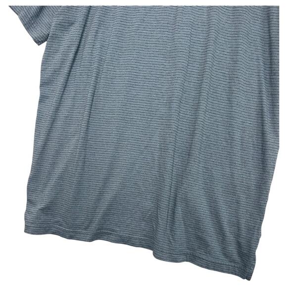 TravisMathew Polo Shirt Mens 2XL Blue Striped Golf Casual Performance Outdoor - Picture 5 of 15